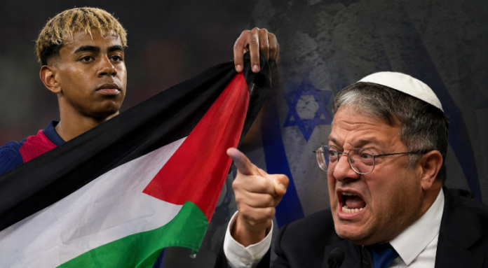 بن غفير مهاجمًا لامين جمال بعد رفع علم فلسطين: “لا تتفاجأ من كراهية الإسرائيليين لك”